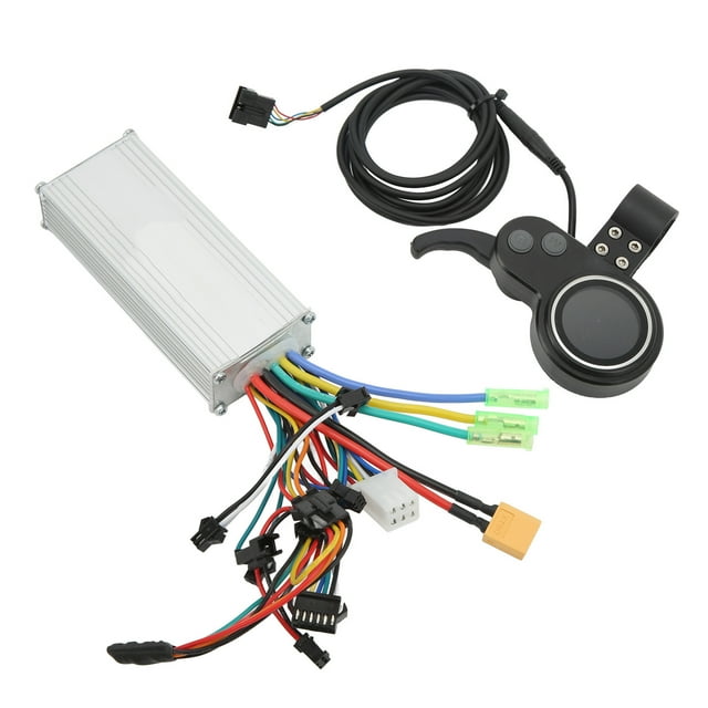Kit de Pantalla Lcd de Controlador de Motor Eléctrico, Instalación Fácil 500W Kit de Controlador de Cepillo de Disipación de Calor para bicicleta Eléctrica