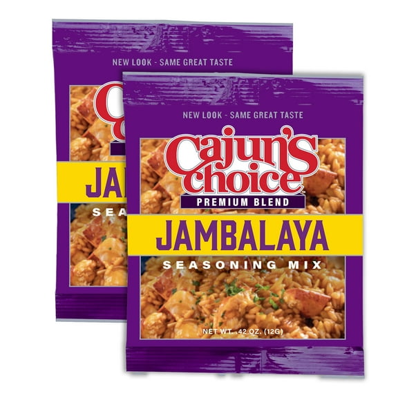 Cajun’s Choice Jambalaya Seasoning Mix Packets, Creole Spice Blend, 0.42 oz, 2 Pack