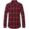 thumbnail image 2 of SSLR Flannel Shirt for Men Long Sleeve Button Down Shirt Plaid Casual Jacket, 2 of 8