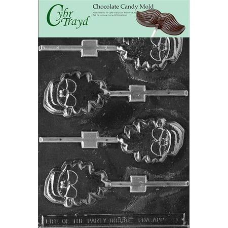 Silly Santa - Cybrtrayd Life of the Party C090 Silly Santa Lolly Chocolate Candy Mold in Sealed Protective Poly Bag Imprinted with Copyrighted Cybrtrayd Molding Instructions
