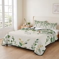 thumbnail image 2 of Twin Quilt Set 68''x86'', Sage Green Eucalyptus Lightweight Summer Bedspread Coverlet Set with 2 Pillow Shams, Farmhouse Weeping Leaves Linen Breathable All Season Quilt Bedding for Dorm/Bedroom, 2 of 9
