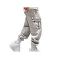 thumbnail image 5 of hirigin Men Casual Jogger Pants Solid Color Drawstring Workout Cargo Trousers Sweatpants with Side Pockets for Outdoor Workout, 5 of 6