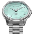 thumbnail image 2 of Gucci G-Timeless Stainless Steel Turquoise Blue Dial Quartz Mens Watch YA126372, 2 of 6