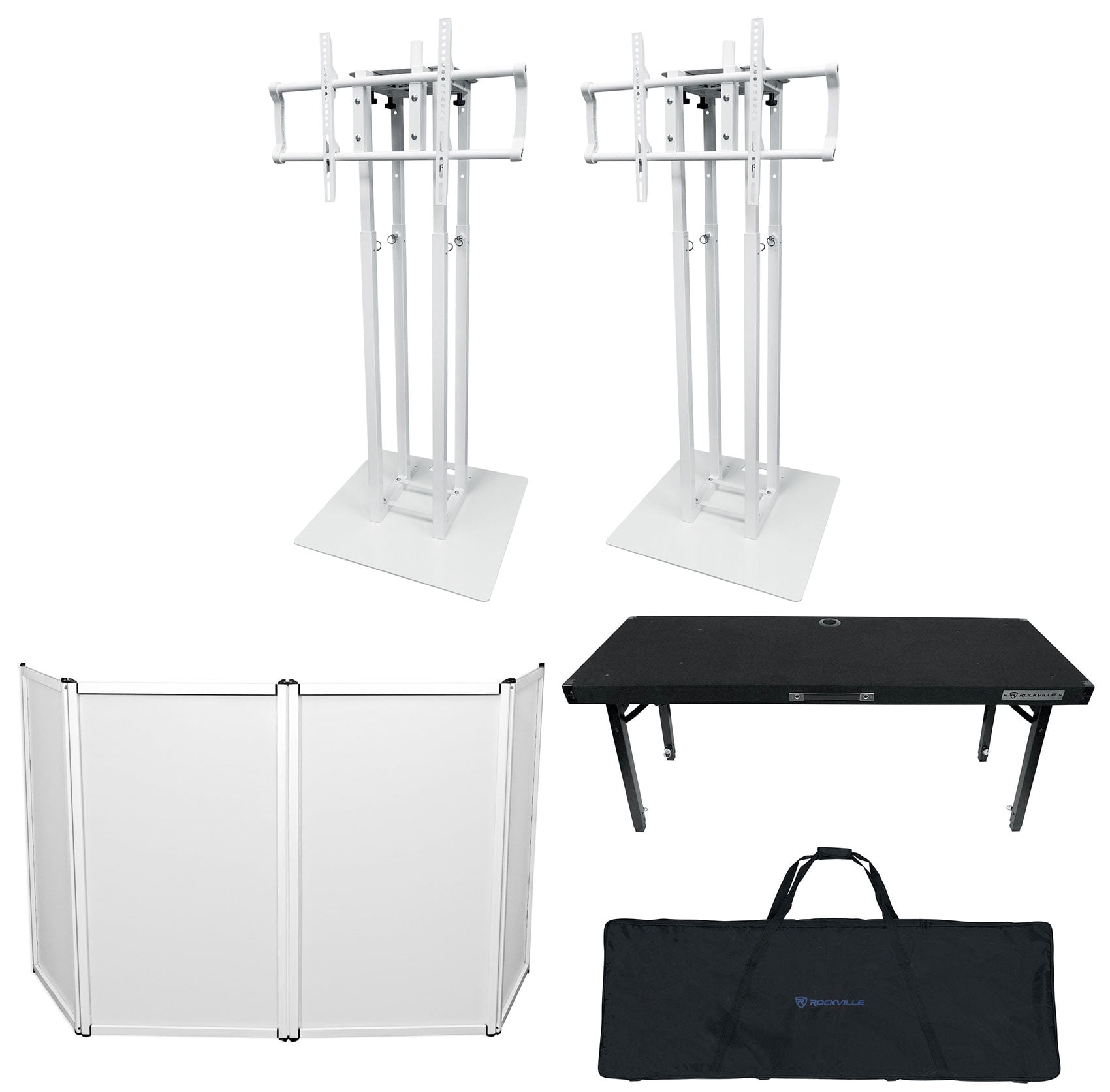 DJ Package w/Facade+(2) Totem Lighting/Speaker Stands+(2) TV Stands+DJ