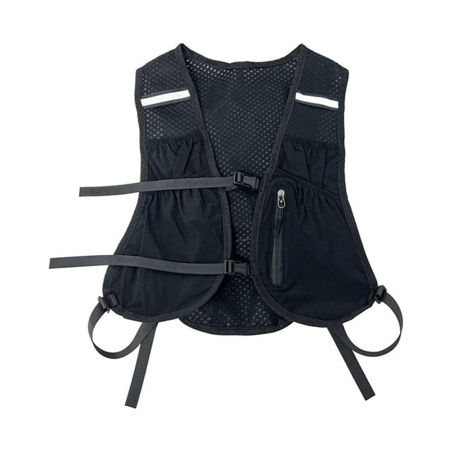 S SERENABLE Gilet de Course Ensemble Gilet Réfléchissant pour Camping Randonnée Marche Nocturne Noir