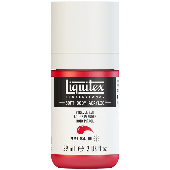 Liquitex Professional Soft Body Acrylic Color, 2 oz., Pyrrole Red