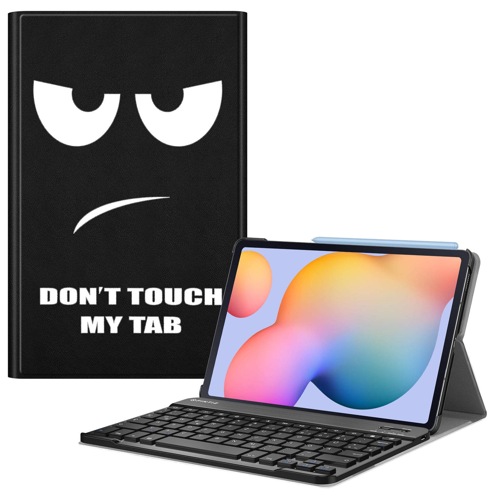 Galaxy Tab S6 Lite 10.4 Case with Keyboard Premium Slim Folio Stand Cover for Samsung Galaxy Tab S6 Lite 10.4 Inch SM-P610 SM-P615 2020 Detachable Wireless Keyboard Black 