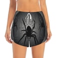 thumbnail image 2 of Salouo Black Spiders Print Women's 2 in 1 Running Shorts Double-Layer Shorts Athletic Workout Gym Yoga Shorts Running Shorts for Women-XX-Large, 2 of 7