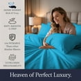 thumbnail image 4 of Amay Soft Luxury Organic Cotton Alaskan King Bed Sheet Set, 4-Piece, 500 Thread Count, Deep Pocket, Soft, Comfortable, All-Season Bedding, Turquoise, 4 of 7