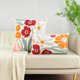 thumbnail image 2 of 1 funda de almohada con bordado de flores sin relleno, funda de almohada decorativa de lona moderna para sala de estar, decoración del hogar, 2 of 4