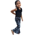 thumbnail image 3 of Daisy Del Sol Little Girls Velvet Boho Bell Bottom Stretch Legging Flared Pants Toddler Childrens Kids 2T-8, 3 of 4