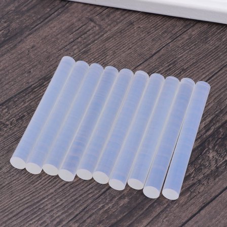 WRISTBIQUE Cylindrical Glue Sticks 10Pcs for Glass and Cardboard Crafting Transparent Thermoplastic Resin