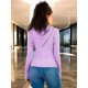thumbnail image 3 of Suéter Cárdigan De Manga Larga Cuello Cierre y Capucha Casual Mujer Sweater, 3 of 5