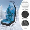thumbnail image 7 of Uorisanigo Car Seat Cover Front for Cars, Easy to Install Blue Marble Cover Set, Stretchy Plush High Back Bucket Seat Covers Accessories Auto Trucks Van SUV,2 Packs, 7 of 7