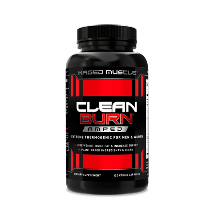 Kaged Clean Burn Amped Extreme Thermogenic Weight Loss Supplement for Men & Women with Organic Caffeine