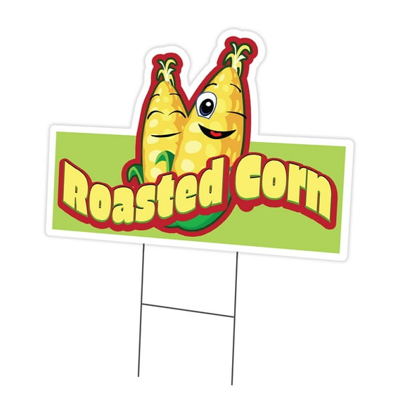 SignMission C-DC-1824-Roasted Corn19 18 x 24 in. Yard Sign & Stake - Roasted Corn