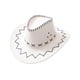 thumbnail image 5 of Sombrero de vaquero de gamuza estilo western cómodo con circunferencia interior de 58 cm de ala ancha para Blanco, 5 of 9