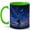Green, variant on Starry Meadow Girl 11oz Ceramic Mug, Dreamy Night Sky Art