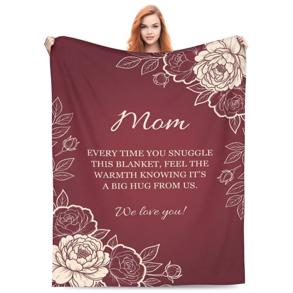 Gifts for Mom, Mom Birthday Gifts Blanket, Moms Gift for Women from Daughter Son, We Love You Present for Mother Mommy Christmas Mothers Day 50x40