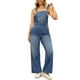 thumbnail image 2 of INSPIRAR CHIC Mono de mezclilla para mujer con bolsillos, atuendos de primavera, overoles holgados, talla M azul, 2 of 6