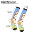 thumbnail image 2 of Silaia Bluey Print Socks For Women Men,Crew Socks,Sporty Calf Socks,Casual Socks, Design Socks for Hiking, Sport, 2 of 6