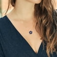 thumbnail image 3 of Gem Stone King 18K Yellow Gold Plated Silver Blue Iolite and White Topaz Pendant Necklace for Women (2.94 Cttw, Heart Shape 6MM, with 18 inch Chain), 3 of 4