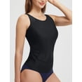 thumbnail image 2 of BALEAF Tankini Tops for Women High Neck Swim Top Modest Bathing Suit Top Long Tank Top for Swimming Black 44, 2 of 7
