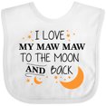 thumbnail image 3 of Inktastic I Love My Maw Maw to the Moon and Back Boys or Girls Baby Bib, 3 of 4