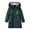 Navy, variant on Women's Plus Size Mid-Length Parkas Winter Thicken Warm Coats with Faux Fur Hood Drawstring Zip up Long Sleeve Puffer Jackets with Pockets