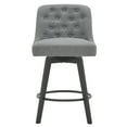 thumbnail image 6 of MINCETA Counter Stool,26" 360 Free Swivel Upholstered Bar Stool with Back-Set of 2-Performance Fabric in Gray, 6 of 6