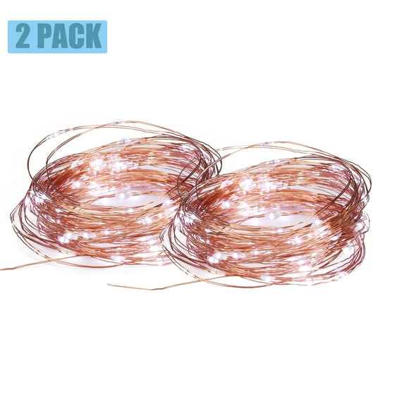 SHCKE LED String Lights Fairy Lights with Remote Control, Led Twinkle Lights 100LED/200LED Christmas Fairy Starry Lights for Wedding Party Bedroom Decor, 8 Modes