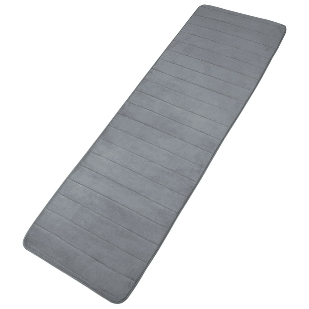Antislip Memory Foam Bath Floor Mat Area Rug Runner Dark Grey 24" x 63