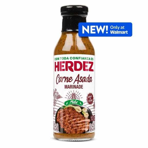 HERDEZ Carne Asada Marinade Mild, Marinade, 12oz Glass Bottle