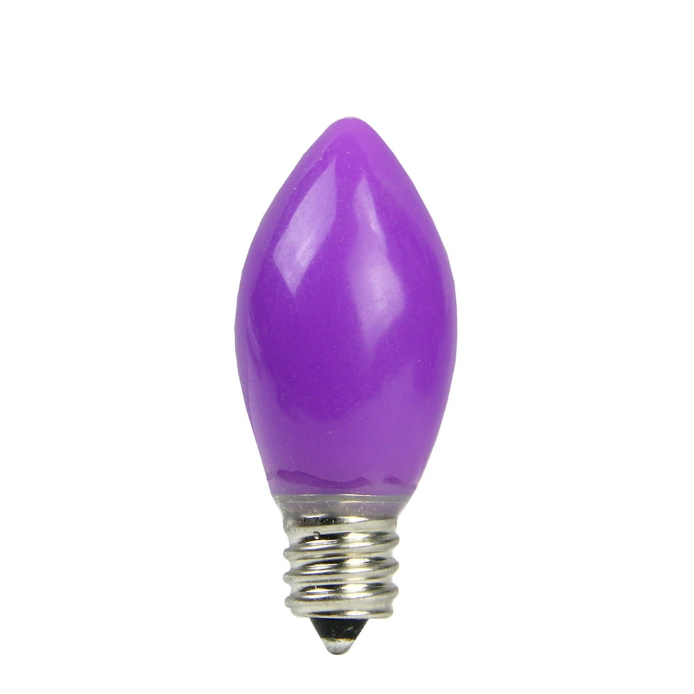 Pack of 25 Opaque Purple C7 Christmas Replacement Bulbs