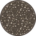 thumbnail image 2 of Radici Usa Pisa Area Rug 6674 Brown Leaves Vines 5' 3" x 5' 3" Round, 2 of 2