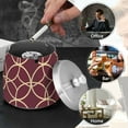 thumbnail image 4 of Yayeee Ashtray with Lid for Cigarette Smokeless Stainless Steel Home Ash Holder, Red Circles, 4 of 7