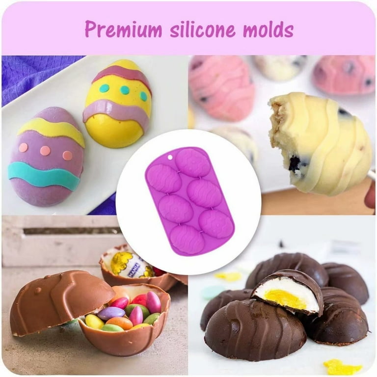 2 Pack Silicone Egg Molds Egg Mold Silicone, Egg Shaped Easter