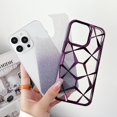 thumbnail image 3 of Compatible with iPhone Case,Glitter Electro Plated Gradient Argyle Checkered Camera Lens Protection Soft Shockproof Cover Phone Case (Black,iPhone 14), 3 of 8