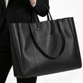 thumbnail image 6 of Women Large Capacity Tote Bag for Women, PU Leather Shoulder Handbag Work Tote Bag with   Travel Bag Computer Bag for Office Travel, 6 of 7