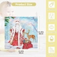 thumbnail image 2 of SKYSONIC Vintage Santa Claus Baby Muslin Washcloths Face Towel, 3 PCS Christmas Winter Reindeer Burp Cloths Cotton Wipes Infant Wash Cloth for Newborn Boys Girls 12"x12", 2 of 7