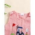 thumbnail image 6 of Suealasg Baby Girls Summer Romper Sleeveless Round Neck Golf Elements Pattern Embroidery Jumpsuit, 6 of 9