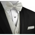 thumbnail image 4 of Best Tuxedo, Men's Formal Tuxedo Vest, Bow-tie Prom Wedding Homecoming - Platinum, 4 of 4