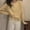 Yellow, variant on Womens Pearl Buckle Cardigan, Round Neck Long Sleeve Knit White One Size