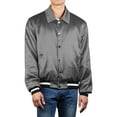 thumbnail image 2 of Ma Croix Men's Premium Satin Hipster Inspired Button Up Light Activewear Mesh Lined Bomber Jacket, 2 of 7