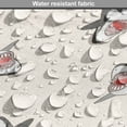 thumbnail image 5 of Shark Dog Crate Cover, Aggressive Hungry Sea Creatures with Open Mouth Hunting for Prey in Cartoon Style, Easy to Use Pet Kennel Cover for Dogs, 35" x 23" x 27", Grey Red Cream, by Ambesonne, 5 of 6