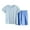 Blue, variant on BLVB Toddler Little Girls Boys Short Sleeve Pajamas Set Sleepwear 2 Piece Loungewear Summer Clothes Sets 6M-7T