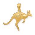 thumbnail image 1 of 14K Yellow Gold Textured Kangaroo Pendant, 1 of 2