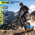 thumbnail image 6 of Tamobyke T60 Electric Bike for Adults, 750W 28MPH, 48V 18.2Ah Battery, 20" Fat Tire E-Mountain Bike, Full Suspension,Class 3,UL2849, 6 of 11
