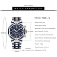 thumbnail image 6 of Business Men Watches (Chronograph/Waterproof/Luminous/Calendar/24 Hours) Big Face Stainless Steel Band Watches for Men, 6 of 6