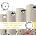 thumbnail image 6 of Spring Botanical Blackout Curtains for Bedroom/Living Room, Thermal Insulated Kitchen Curtains, Watercolor Floral Eucalyptus Leaves Beige Grommet Darkening Window Treatment Drapes 27.5"x39"x2, 6 of 8